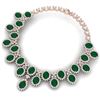 Image 4 : 81 CTW Royalty Emerald & VS Diamond Necklace 18K Rose Gold - REF-1618M2F - 38620