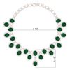 Image 5 : 81 CTW Royalty Emerald & VS Diamond Necklace 18K Rose Gold - REF-1618M2F - 38620