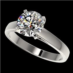 2.05 CTW Certified H-SI/I Quality Diamond Solitaire Engagement Ring 10K White Gold - REF-578F5M - 36