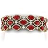 Image 1 : 52.84 CTW Royalty Ruby & VS Diamond Bracelet 18K Yellow Gold - REF-1181W8H - 38891