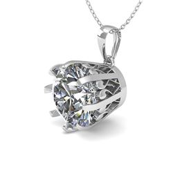 2 CTW VS/SI Diamond Solitaire Necklace 14K White Gold - REF-921X6T - 29583