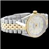 Image 2 : Rolex Men's Two Tone 14K Gold/SS, QuickSet, Diamond Dial & Diamond Bezel - REF-474N5F
