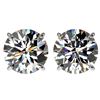 Image 1 : 4.04 CTW Certified G-Si Quality Diamond Stud Earrings 10K White Gold - REF-940M9F - 36708