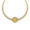 Image 2 : 39.04 CTW Royalty Canary Citrine & VS Diamond Necklace 18K Yellow Gold - REF-818M2F - 39290