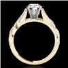 Image 2 : 1.5 CTW H-SI/I Certified Diamond Solitaire Ring 10K Yellow Gold - REF-180F2M - 35216