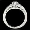 Image 2 : 1.5 CTW H-SI/I Certified Diamond Solitaire Halo Ring 10K White Gold - REF-180X2T - 34069