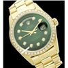 Image 1 : Rolex Men's 18K Yellow President, QuickSet, Diamond Dial & Diamond Bezel - REF-1232M7H