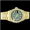 Image 2 : Rolex Men's 18K Yellow President, QuickSet, Diamond Dial & Diamond Bezel - REF-1232M7H