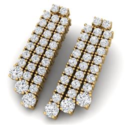 5 CTW Certified VS/SI Diamond Love Earrings 18K Yellow Gold - REF-302H2W - 39985