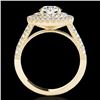 Image 2 : 2.25 CTW H-SI/I Certified Diamond Solitaire Halo Ring 10K Yellow Gold - REF-218Y2N - 34213