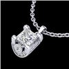 Image 2 : 1.25 CTW Princess VS/SI Diamond Solitaire Art Deco Necklace 18K White Gold - REF-315M2F - 37154