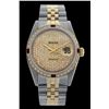 Image 1 : Rolex Ladies Two Tone 14K Gold/SS, Diam Pave Dial & Diam/Ruby Bezel, Saph Crystal - REF-420N2F