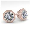 Image 1 : 2.05 CTW VS/SI Diamond Stud Solitaire Earrings 18K Rose Gold - REF-561M9F - 35975