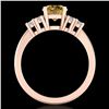 Image 4 : 1.5 CTW Intense Fancy Yellow Diamond Solitaire Classic Ring 18K Rose Gold - REF-218Y2N - 37603