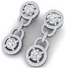 4 CTW Certified SI/I Diamond Halo Earrings 18K White Gold - REF-271X4T - 40103