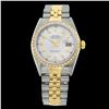 Image 2 : Rolex Ladies Two Tone 14K Gold/SS, Diamond Dial & Diamond Bezel, Saph Crystal - REF-363Z3Y