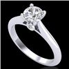 0.83 CTW VS/SI Diamond Solitaire Art Deco Ring 18K White Gold - REF-200N2Y - 37283