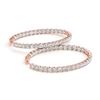 Image 1 : 7 CTW Diamond VS/SI Certified 20 Mm Hoop Earrings 14K Rose Gold - REF-824X8T - 29111