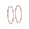 Image 2 : 7 CTW Diamond VS/SI Certified 20 Mm Hoop Earrings 14K Rose Gold - REF-824X8T - 29111