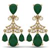 11.97 CTW Royalty Emerald & VS Diamond Earrings 18K Yellow Gold - REF-176N4Y - 38717