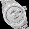 Image 1 : Rolex Men's Stainless Steel, QuickSet, Roman Dial with Pyrimid Diam Bezel  - REF-430R9Z