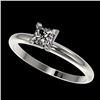 Image 1 : 0.50 CTW Certified VS/SI Quality Princess Diamond Solitaire Ring 10K White Gold - REF-77N6Y - 32868