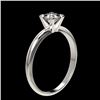 Image 4 : 0.50 CTW Certified VS/SI Quality Princess Diamond Solitaire Ring 10K White Gold - REF-77N6Y - 32868