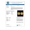 Image 3 : 4 CTW Certified Intense Yellow SI Diamond Solitaire Stud Earrings 10K White Gold - REF-824M2F - 3313