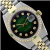 Image 1 : Rolex Men's Two Tone 14K Gold/SS, QuickSet, Diam Dial & Diam/Emerald Bezel - REF-474K5R