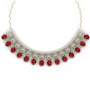 Image 1 : 56.05 CTW Royalty Ruby & VS Diamond Necklace 18K Yellow Gold - REF-1145M5F - 39065