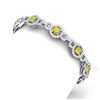 Image 1 : 10 CTW Si/I Fancy Yellow And White Diamond Bracelet 18K White Gold - REF-886M4F - 40091
