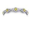Image 2 : 10 CTW Si/I Fancy Yellow And White Diamond Bracelet 18K White Gold - REF-886M4F - 40091