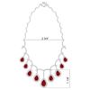 Image 5 : 31.5 CTW Royalty Designer Ruby & VS Diamond Necklace 18K White Gold - REF-872K8R - 39348