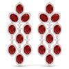 Image 1 : 35.15 CTW Royalty Designer Ruby & VS Diamond Earrings 18K Rose Gold - REF-590X9T - 38926