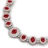 Image 2 : 45.69 CTW Royalty Ruby & VS Diamond Necklace 18K Rose Gold - REF-1618Y2N - 38794