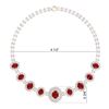 Image 5 : 45.69 CTW Royalty Ruby & VS Diamond Necklace 18K Rose Gold - REF-1618Y2N - 38794