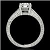 Image 2 : 1.2 CTW H-SI/I Certified Diamond Solitaire Antique Ring 10K White Gold - REF-155M5F - 34747