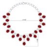 Image 5 : 81 CTW Royalty Designer Ruby & VS Diamond Necklace 18K White Gold - REF-1618X2T - 38622