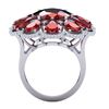 Image 4 : 20.63 CTW Royalty Designer Ruby & VS Diamond Ring 18K White Gold - REF-327M3F - 39141