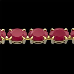29 CTW Ruby Eternity Designer Inspired Tennis Bracelet 14K Yellow Gold - REF-180K2R - 23394