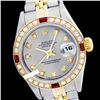 Image 1 : Rolex Men's Two Tone 14K Gold/SS, QuickSet, Diam Dial & Diam/Ruby Bezel - REF-474N5F