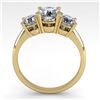 Image 4 : 2 CTW VS/SI Diamond Past Present Future Designer Ring 18K Yellow Gold - REF-407K3R - 32464