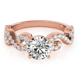 1.15 CTW Certified VS/SI Diamond Solitaire Ring 18K Rose Gold - REF-204X9T - 27856