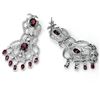 Image 2 : 17.50 CTW Ruby & Diamond Earrings 18K White Gold - REF-515X5T - 11846