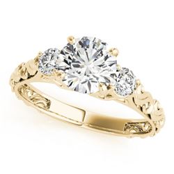 1.25 CTW Certified VS/SI Diamond 3 Stone Ring 18K Yellow Gold - REF-360N9Y - 28046