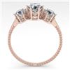 Image 4 : 1 CTW Solitaire Past Present Future VS/SI Diamond Ring 18K Rose Gold - REF-157K5R - 35903