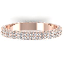 1.75 CTW Certified VS/SI Diamond Micro Eternity Ring 14K Rose Gold - REF-130T9X - 30268