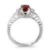 Image 2 : 2.13 CTW Ruby & Diamond Ring 18K White Gold - REF-81H6W - 13902