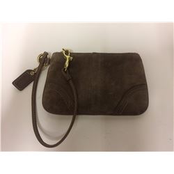 AUTHENTIC COACH SUEDE CHANGE PURSE