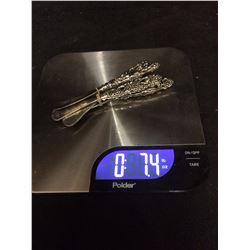 SET OF 4 SILVER BUTTER KNIVES (7.4 OUNCES)